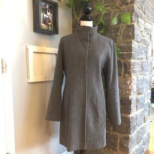 Uniqlo funnel neck gray coat Size 6